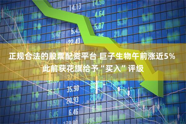 正规合法的股票配资平台 巨子生物午前涨近5% 此前获花旗给予“买入”评级