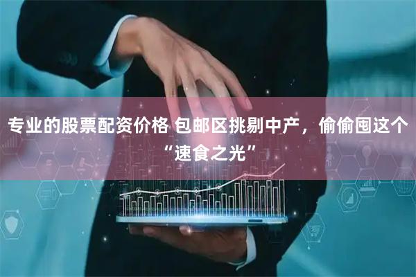 专业的股票配资价格 包邮区挑剔中产，偷偷囤这个“速食之光”